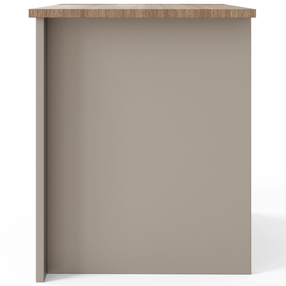 GFW Lancaster 2 Drawer Grey Bedside Table Image 5