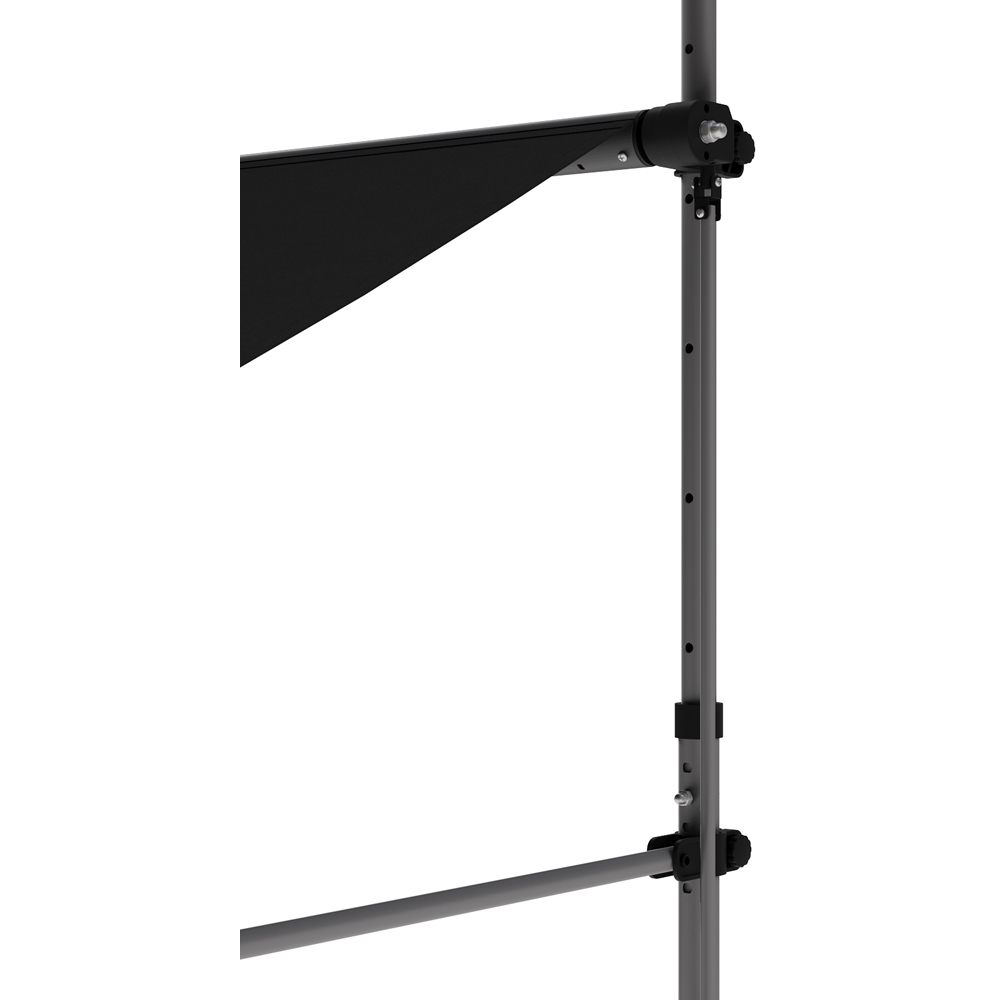 Living and Home Black Wavy Valance Retractable Height Adjustable Awning 1.5m Image 6