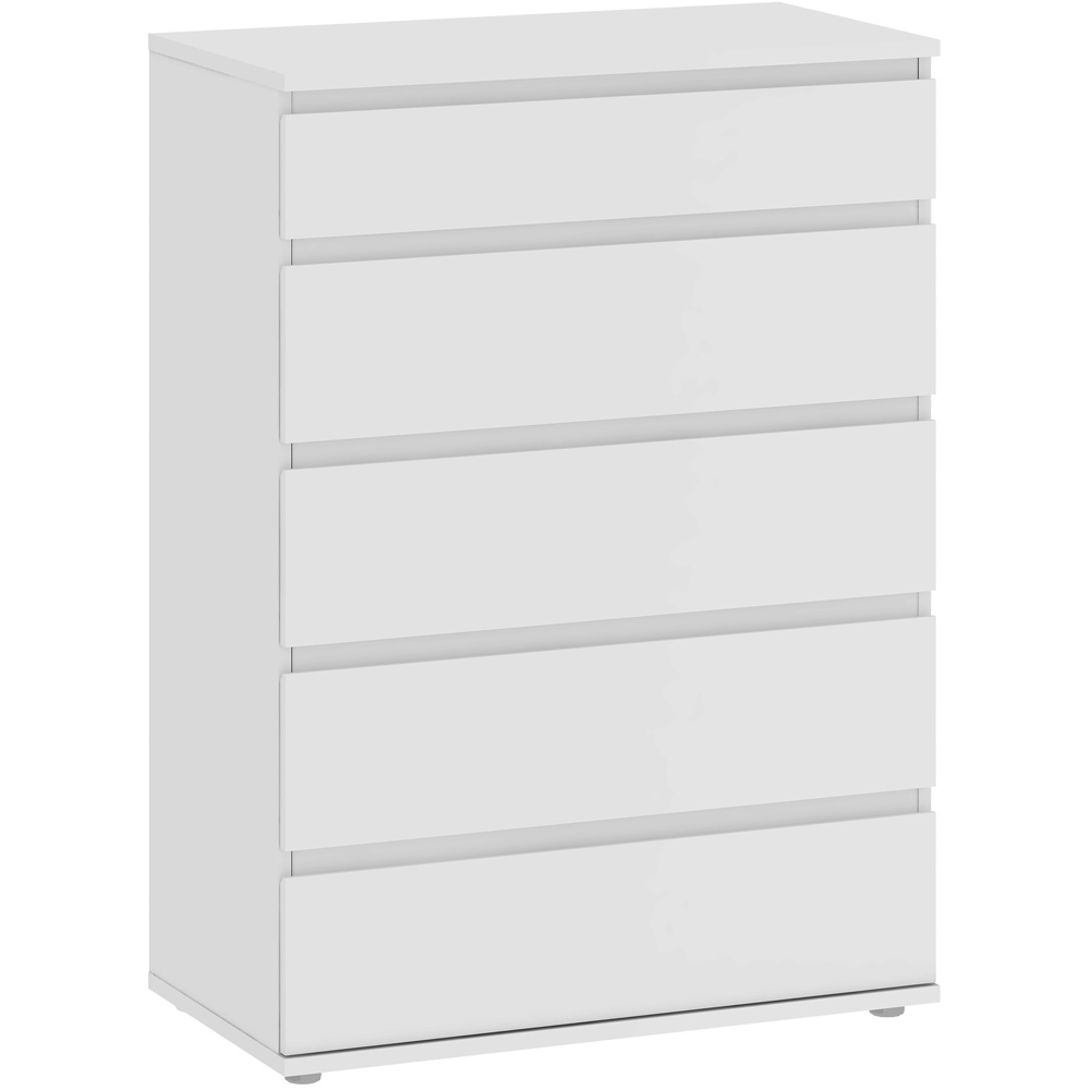 Florence 5 Drawer White Chest of Drawers Image 2