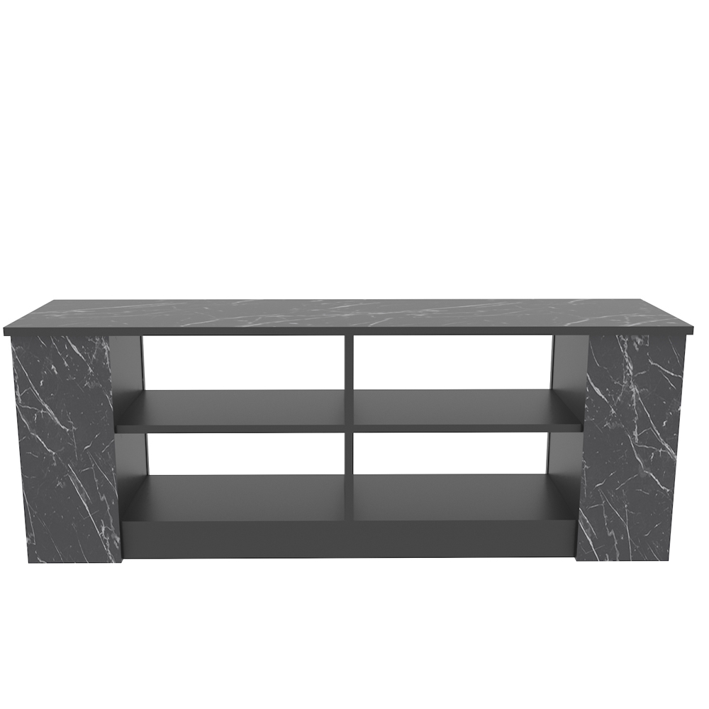 Decorotika Space 8 Shelf Black Marble Effect TV Unit Image 3