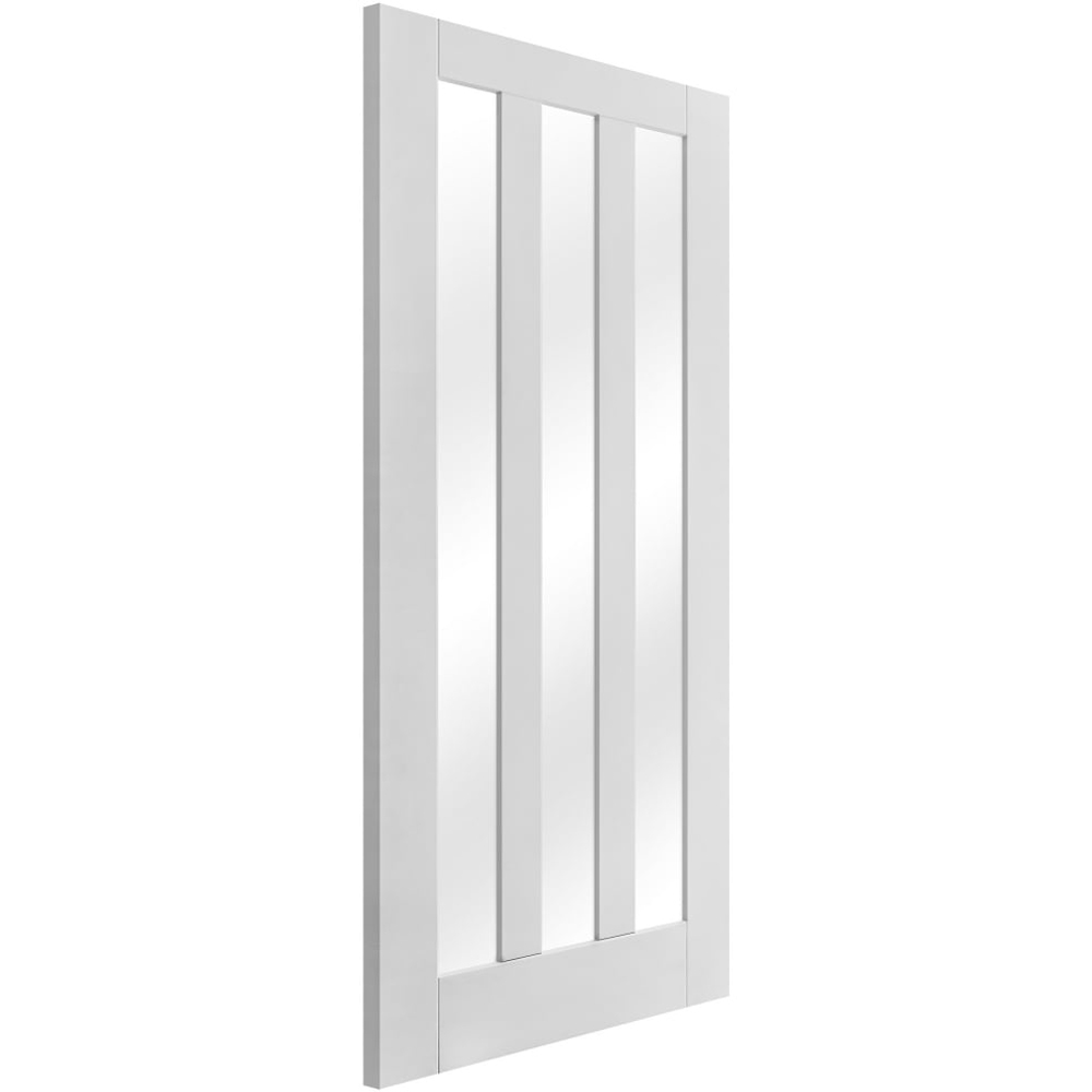 Ashton White Primed 3 Light Clear Glass Internal Door 1981 x 610 x 35mm Image 4