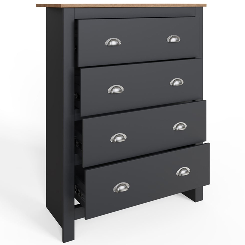 GFW Lancaster Slate Blue 4 Piece Bedroom Furniture Set Image 3