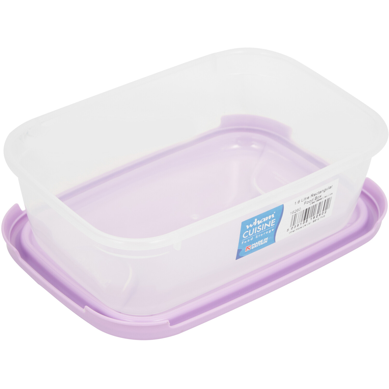 Rectangular Food Box & Lid - Lilac / 1.6l Image 4
