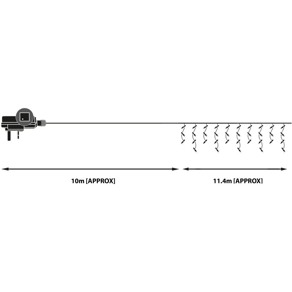 The Christmas Workshop 480 LED Blue and White Icicle String Light Image 9
