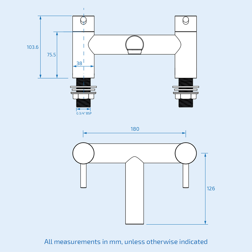Nes Home Blossom Chrome Bath Filler Tap and Basin Mono Tap with Waste Image 4