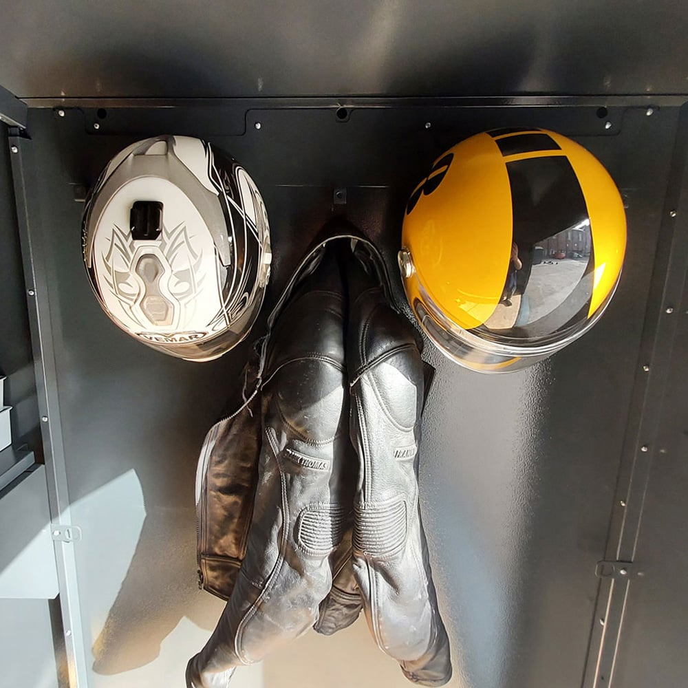 Asgard Gladiator 7 x 11ft Double Door Cream High Security Apex Motorcycle Garage Image 5