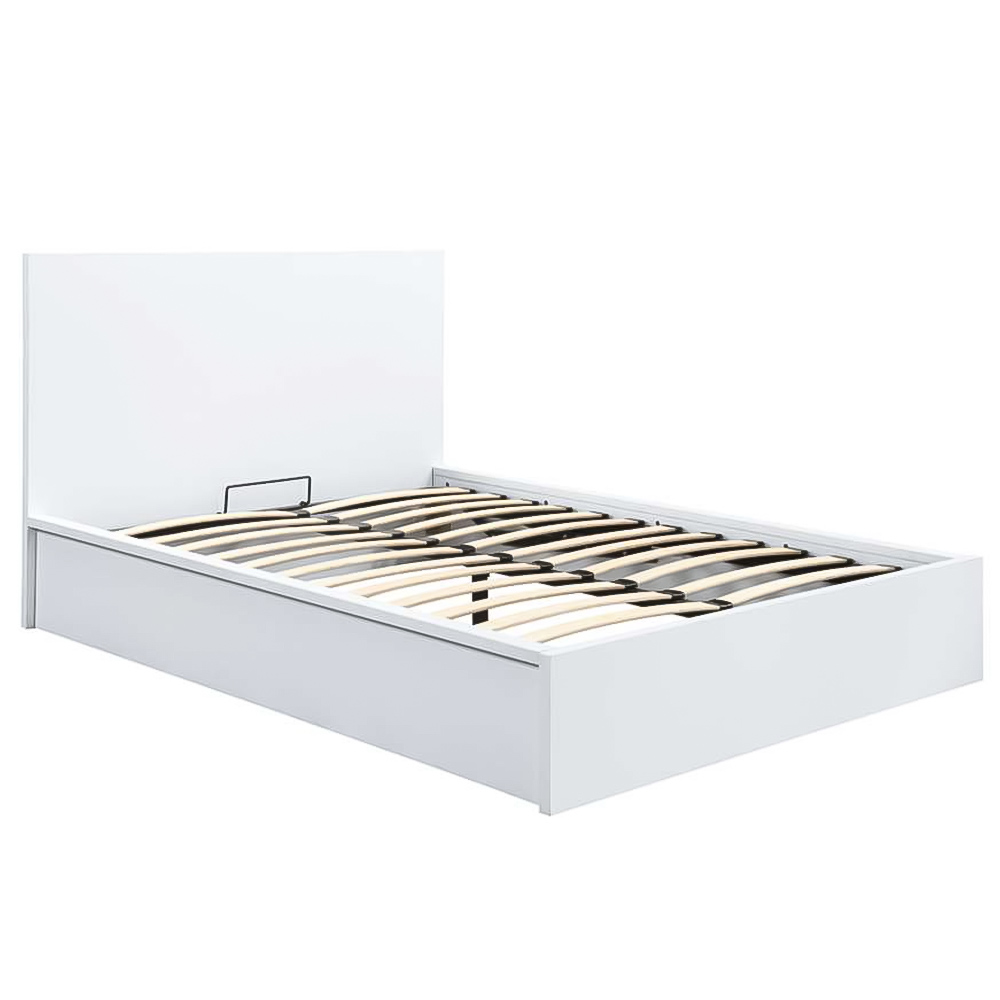 Oslo Double White Ottoman Bed Image 2