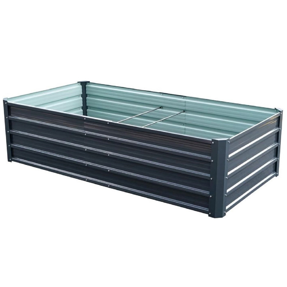 Garden Gear 2 Piece Anthracite Grey Metal Raised Garden Bed Image 2