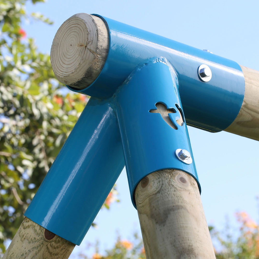 Tp Knightswood Triple Wooden Swing Set With Glider Image 5