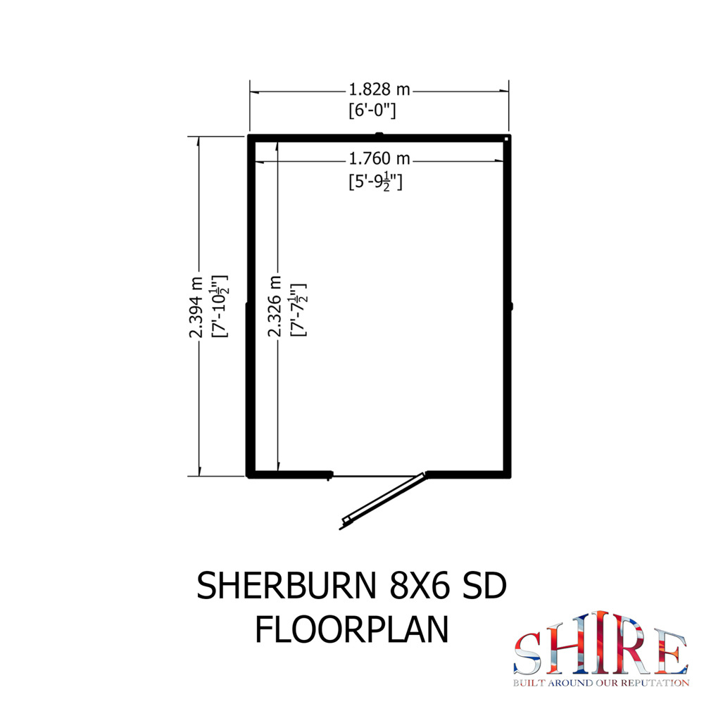 Shire GB Sherburn 8 x 6ft Shiplap Garden Shed Image 8