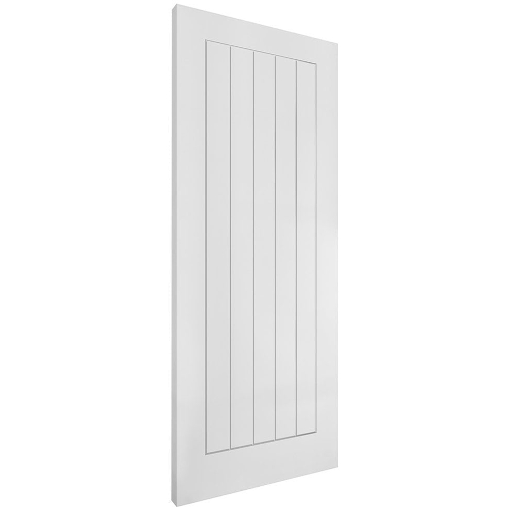 White Moulded Smooth 5 Panel FD30 Cottage Internal Fire Door 1981 x 762 x 44mm Image 3