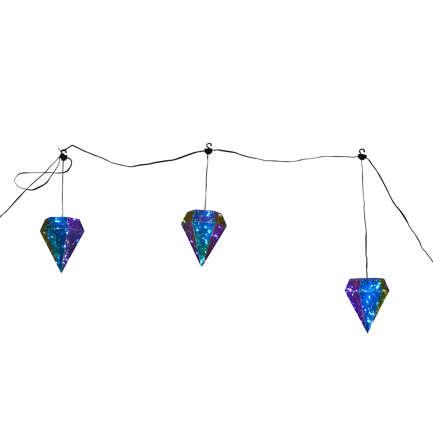 Crystal Effect Diamond Curtain Light - Blue Image 4