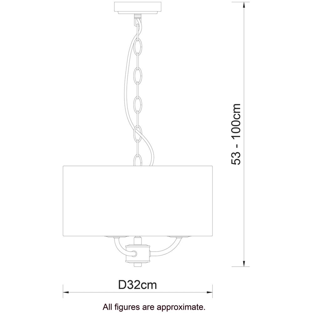 Cosylyte Winston Brass 3 Light Faux Linen Outer Shade Pendant Light Image 8