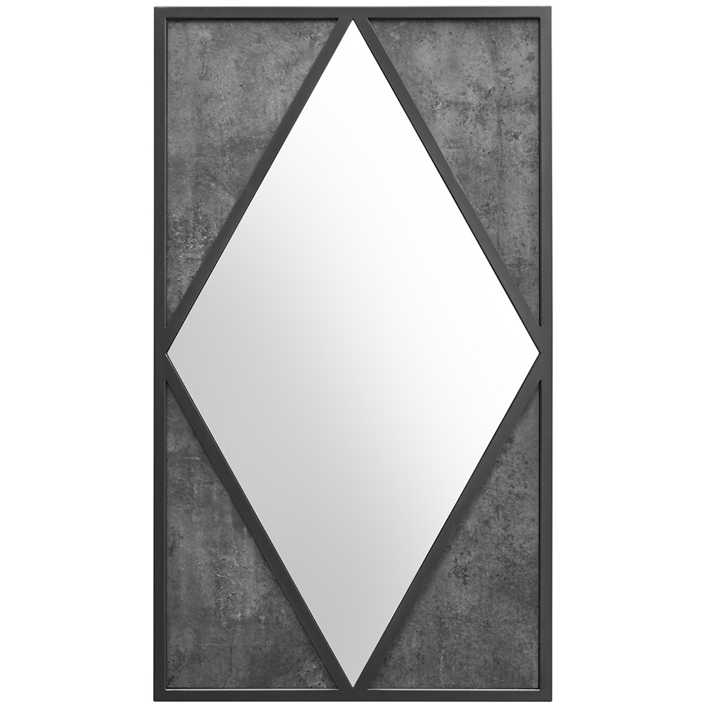 Bentley Designs Renzo Zinc and Dark Grey Geometric Landscape Wall Mirror 110 x 63cm Image 4
