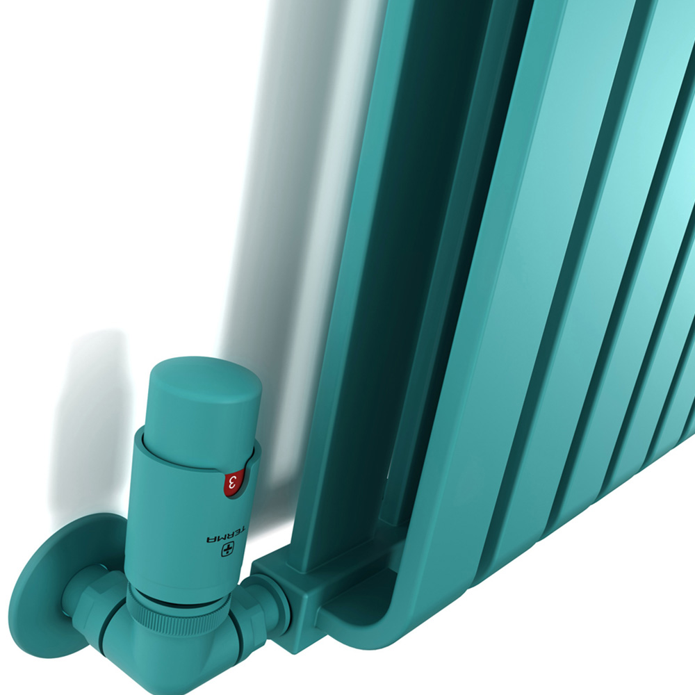 Terma Warp Room 2960 BTU Matt Teal Radiator 630 x 785mm Image 5
