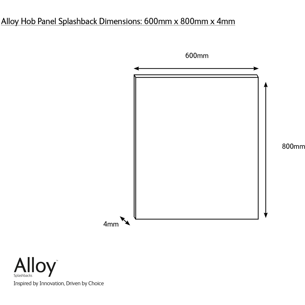 Alloy Brooklyn Concrete Effect Kitchen Hob Splashback 600 x 800 x 4mm Image 3