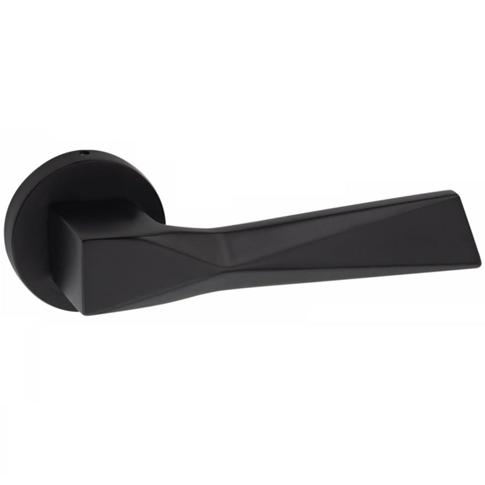 Golden Grace Modern Aura Matt Black Premium Door Handles Image 3