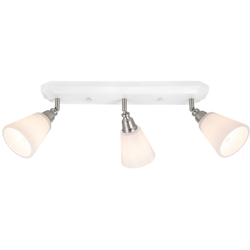 Cosylyte Leverton 3 Light Modern Ribbed Glass Spotlight Image 3