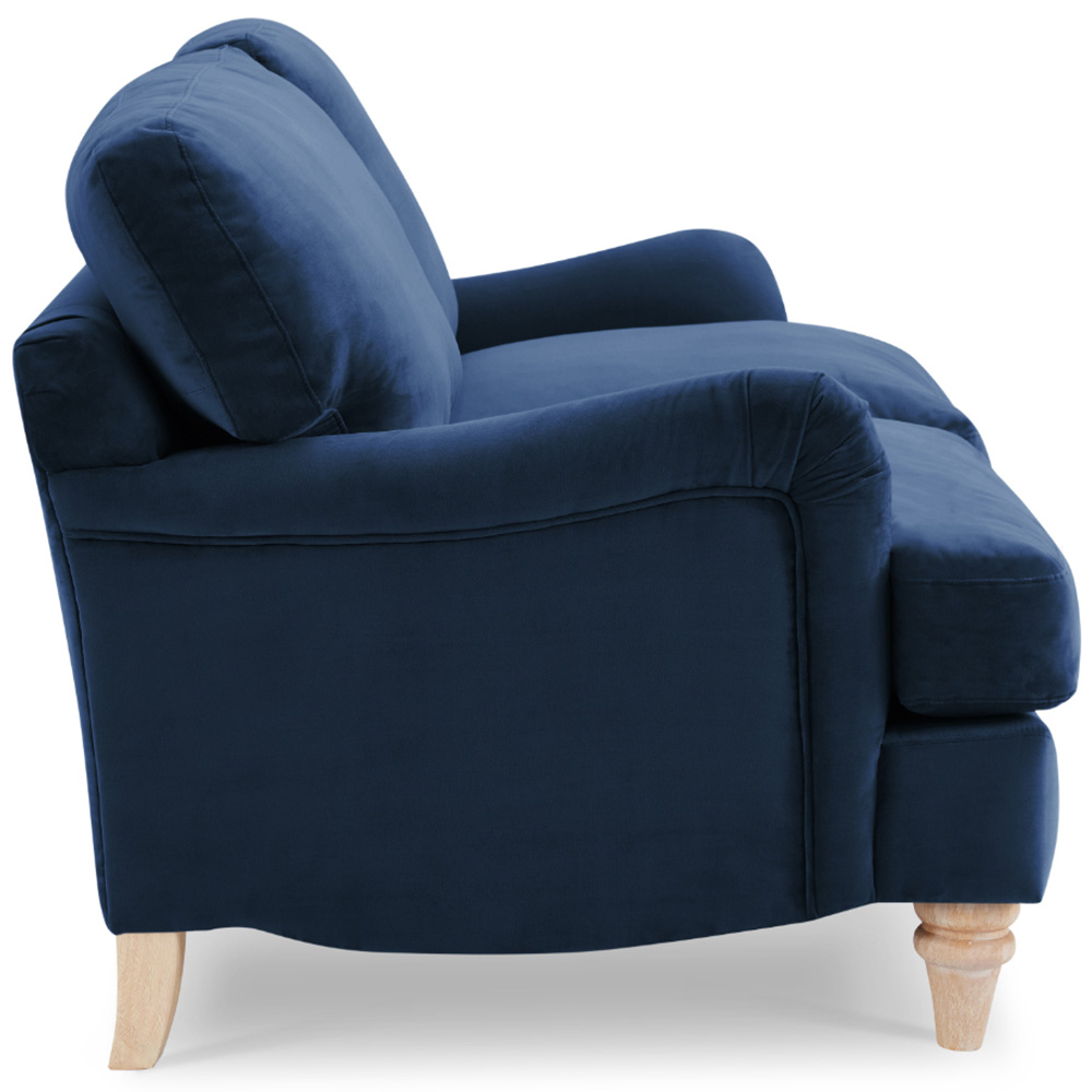 Home Detail Oxford 3 Seater Navy Blue Velvet Sofa Image 4