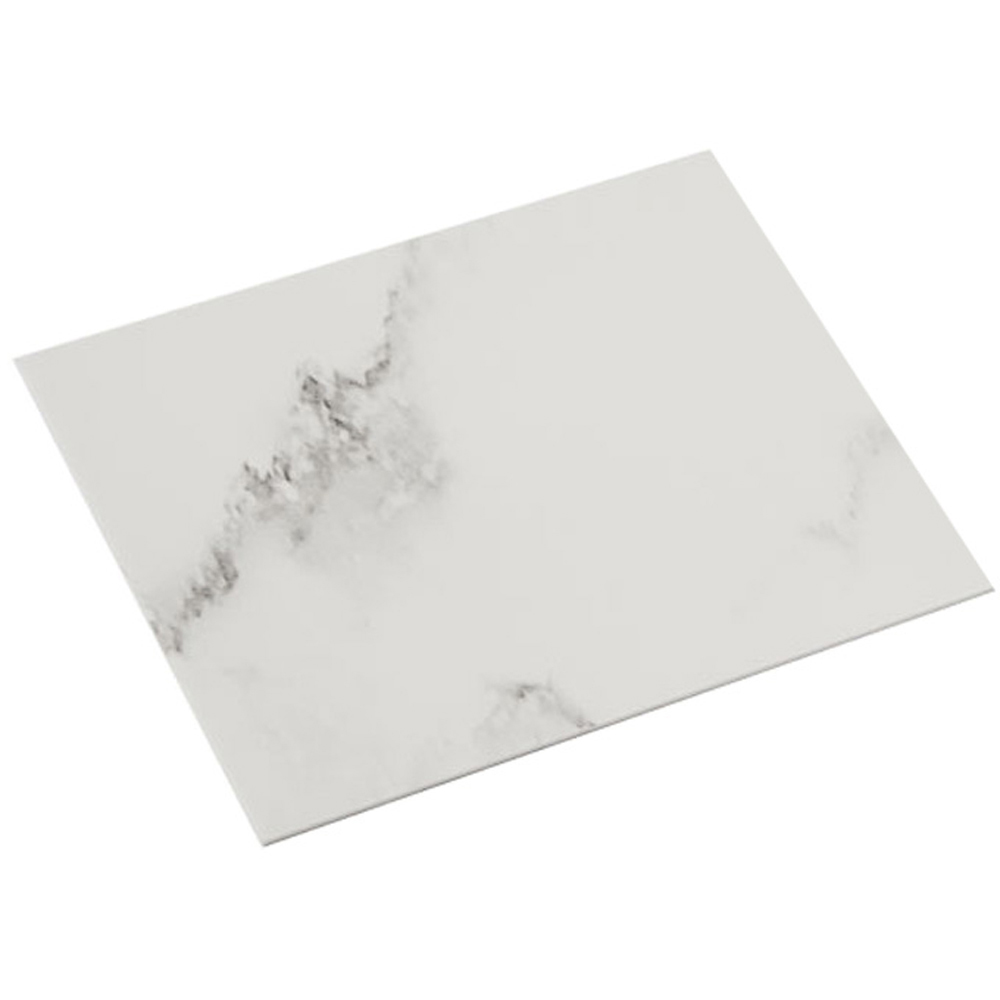 Living and Home Marble Patterned Calacatta White PVC Self Adhesive Wall Sticker 10 Pack Image 3