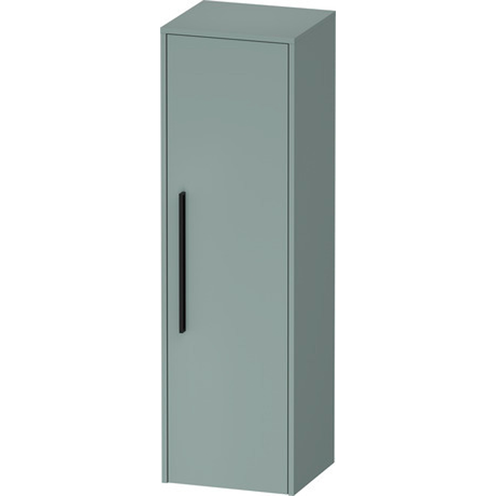 Duravit D-Code Single Right Door Fjord Green Semi-Tall Cabinet with Black Handle 1320 x 400mm Image 2