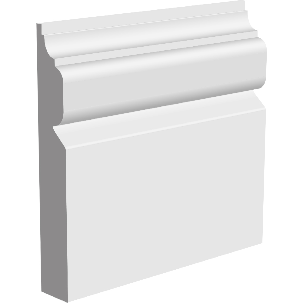 National Skirting White Torus II Primed Skirting Board 18mm 170 x 3040mm Image 1