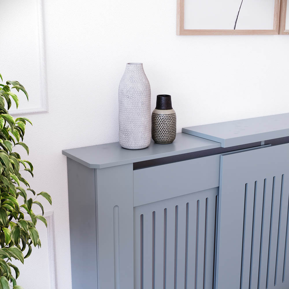 Vida Designs Chelsea Grey Adjustable Radiator Cover Image 4
