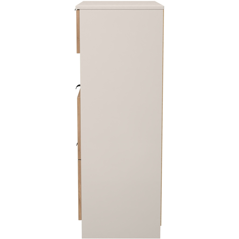 Crowndale Bora 3 Drawer Single Shelf Gold Oak and Kashmir Storage Unit Image 3