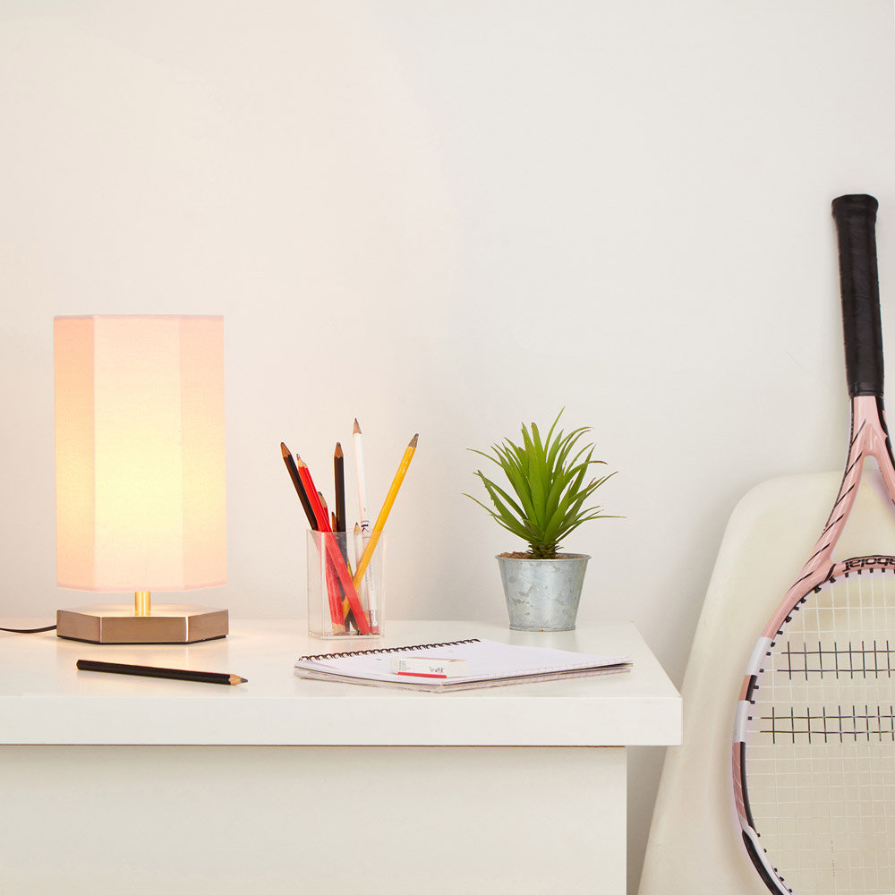 Glow Hex Pink Hexagon LED Table Lamp Image 4