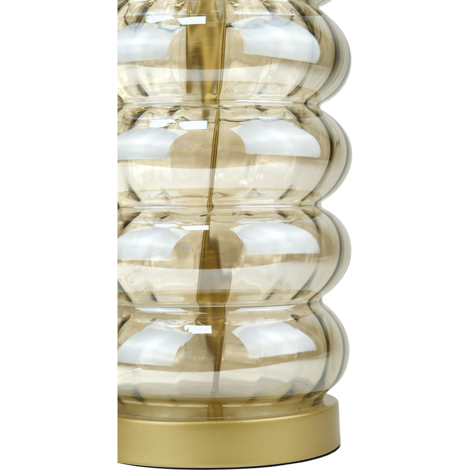 Miley Glass Table Lamp Amber Image 2