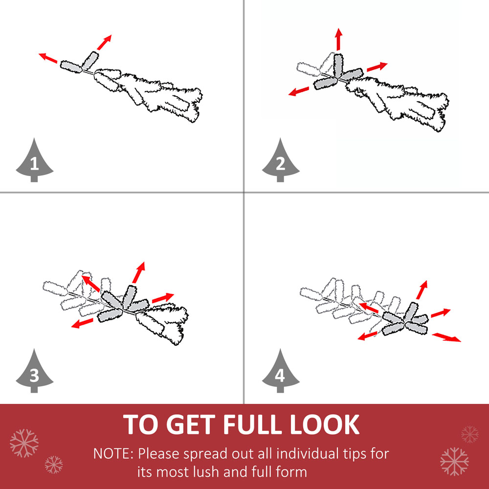 Everglow Pre-Lit Green Artificial Christmas Tree with Metal Stand 5.9ft Image 6