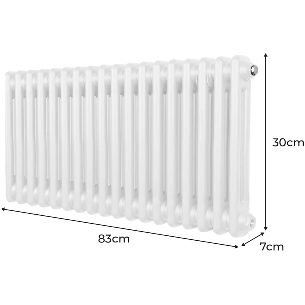 Monster Shop 1975 BTU White Traditional 2 Column Radiator 300 x 832mm Image 6