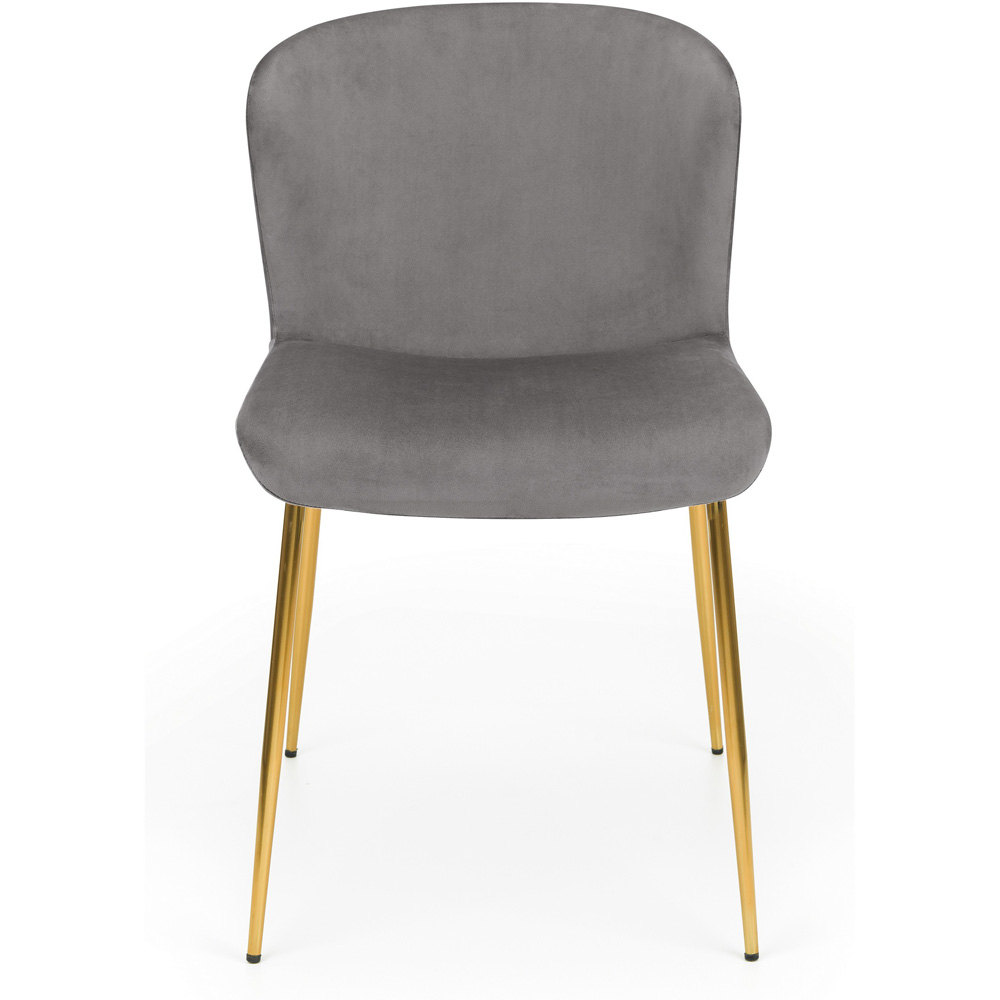 Julian Bowen Harper Set of 2 Grey Dining Chair Image 4