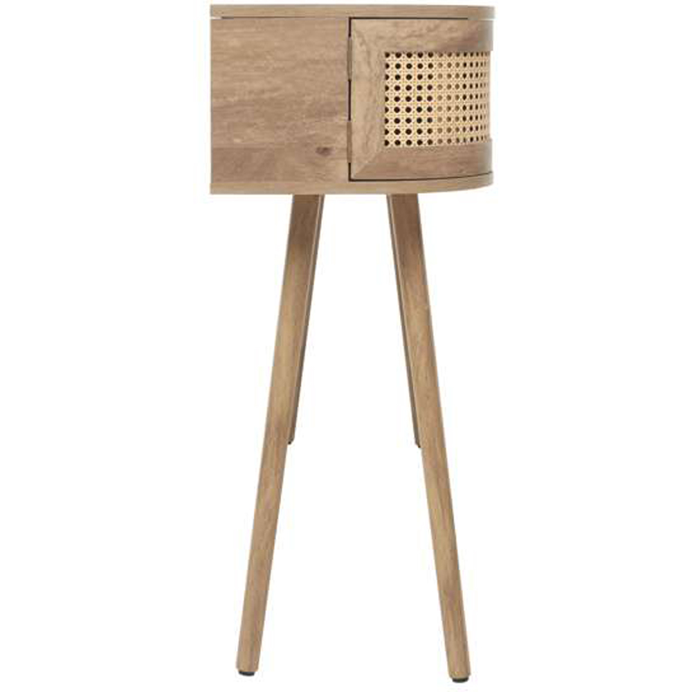 Birlea Noah 2 Door Single Shelf Rattan Effect Console Table Image 4