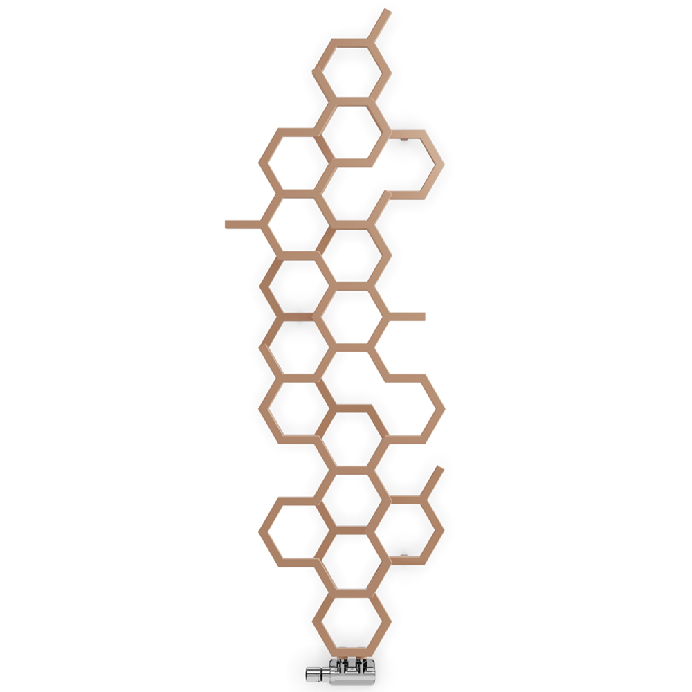 Terma Hex 1705 BTU Bright Copper Radiator 1700 x 573mm Image 3