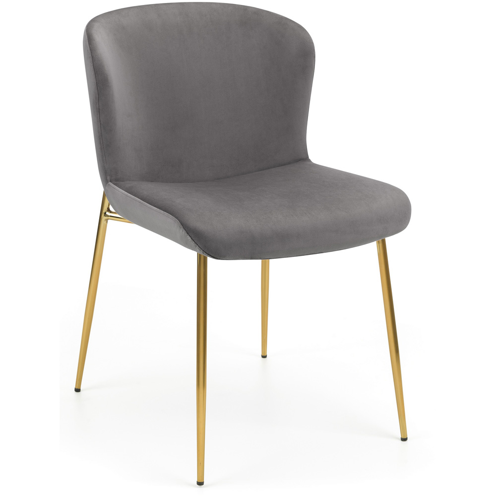 Julian Bowen Harper Set of 2 Grey Dining Chair Image 3
