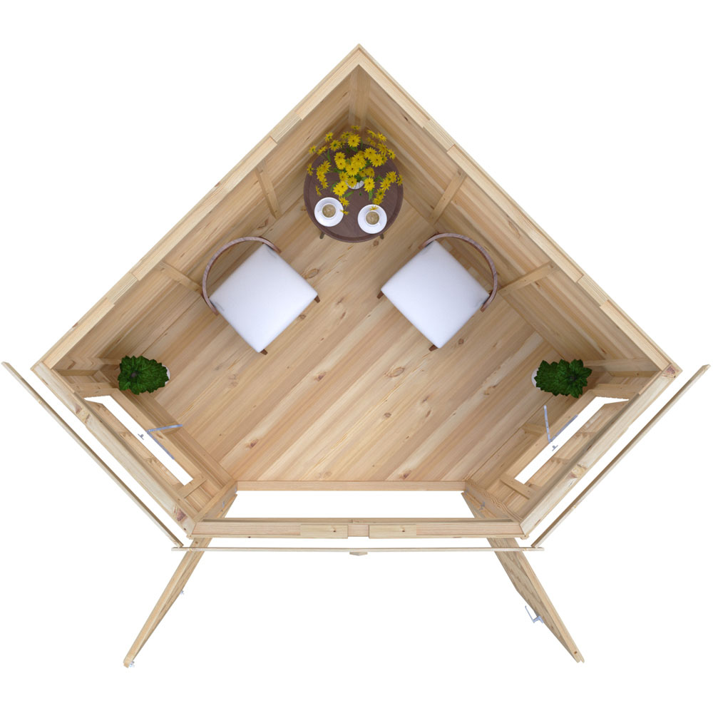 Shire Windsor 7 x 7ft Double Door Shiplap Pent Summerhouse Image 3