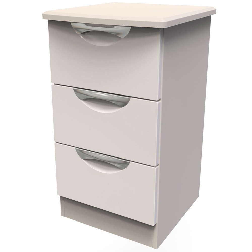 Crowndale Camden 3 Drawer Kashmir Gloss Bedside Table Image 2