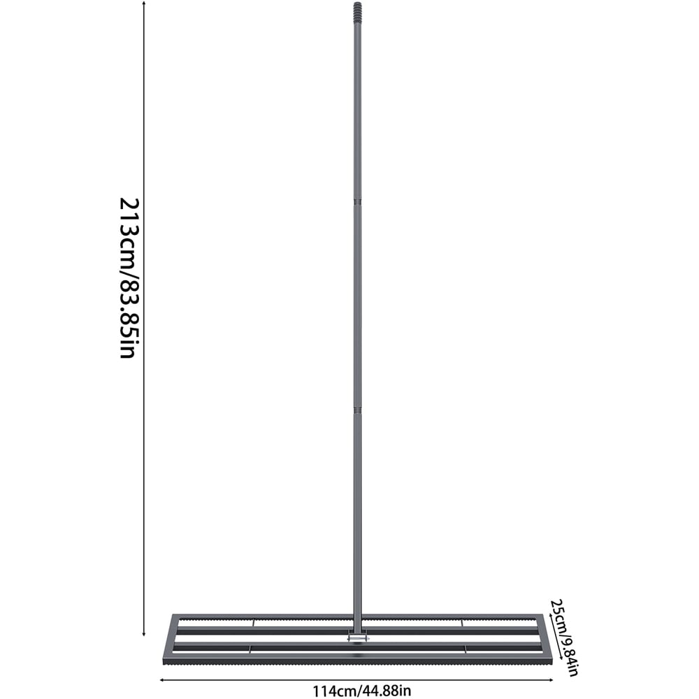 Living and Home Garden Lawn Levelling Rake with Long Handle 114 x 25 x 213cm Image 8