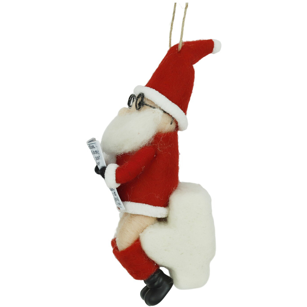 Wool Novelty Santa Hanging Decoration Image 2