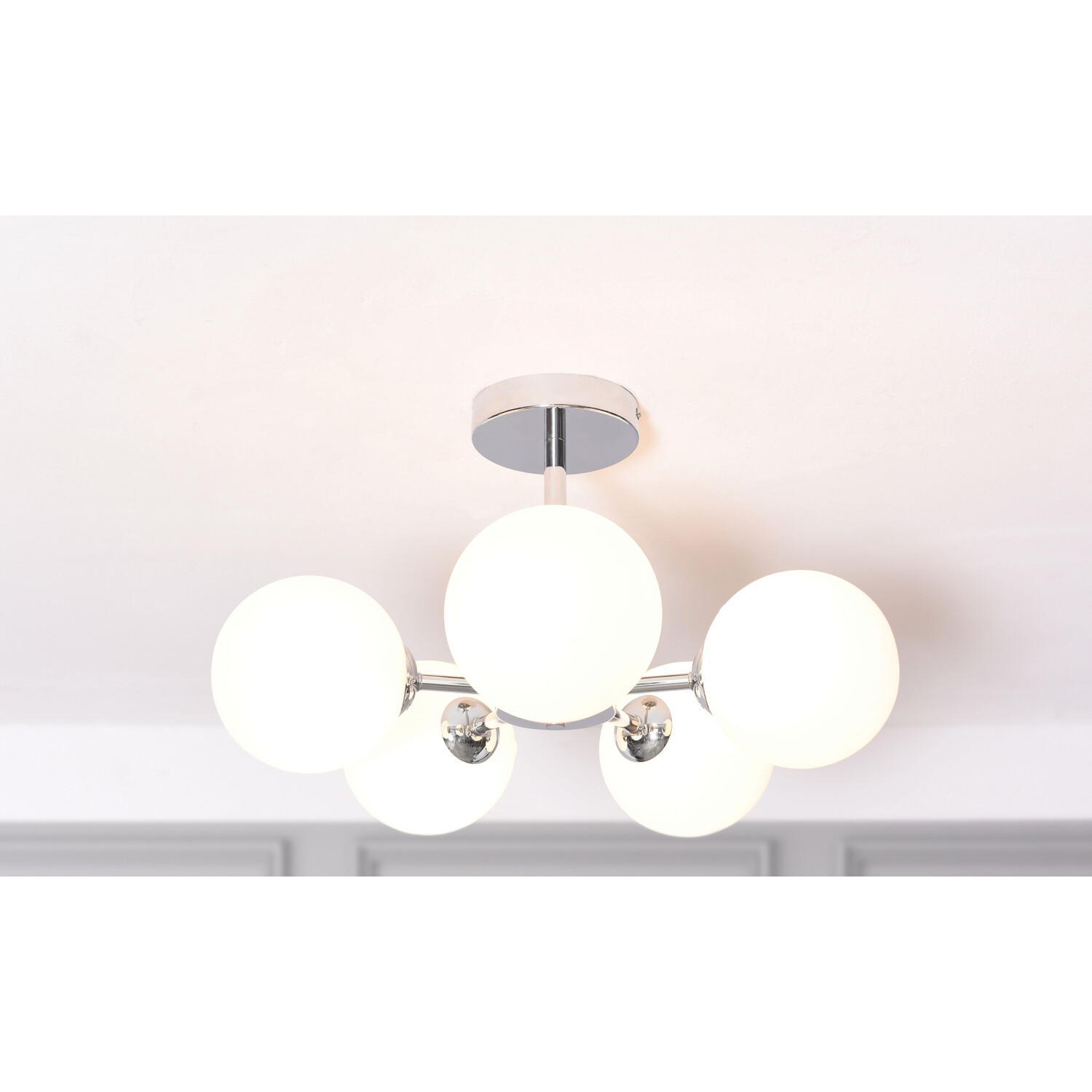 Dallas 5 Light Flush Fitting Ceiling Light Image 3