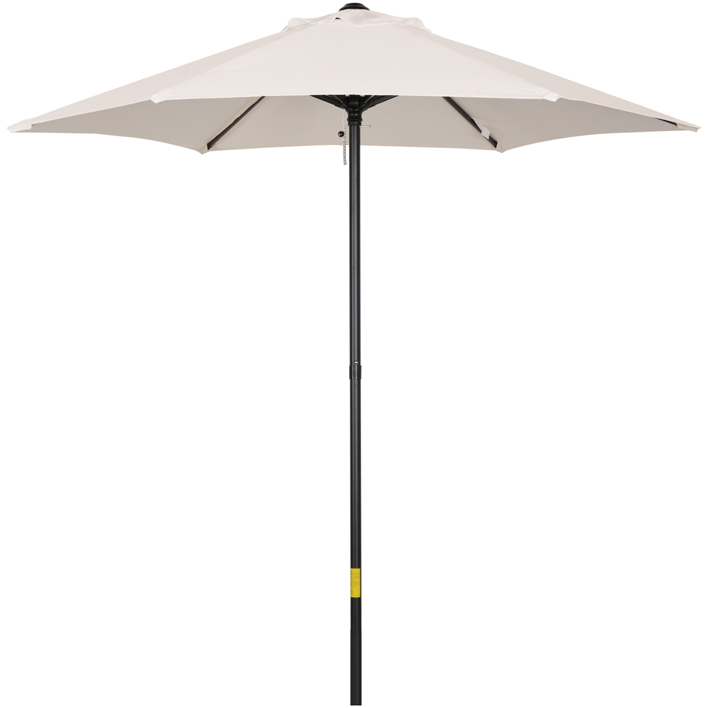 Outsunny Cream White Patio Parasol 2m Image 1