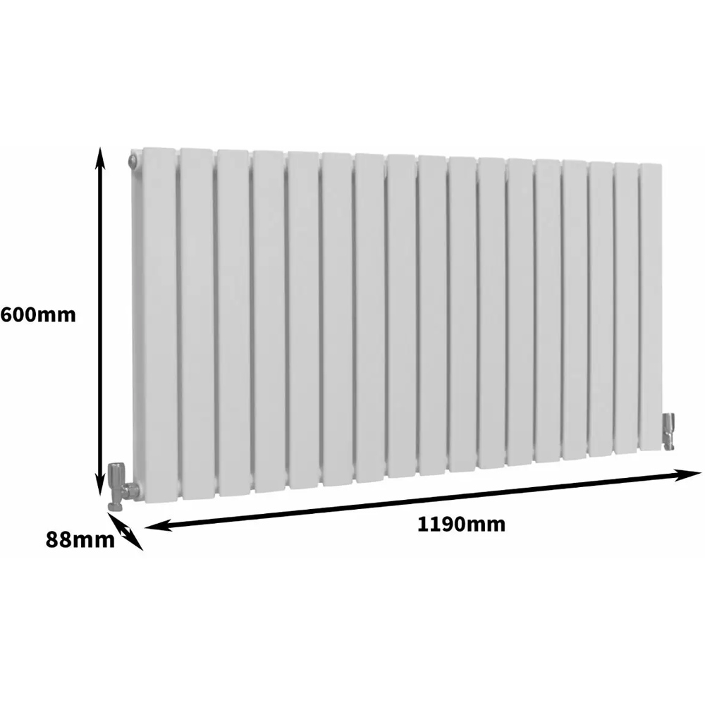 MonsterShop White Flat Radiator 600 x 1190mm Image 6