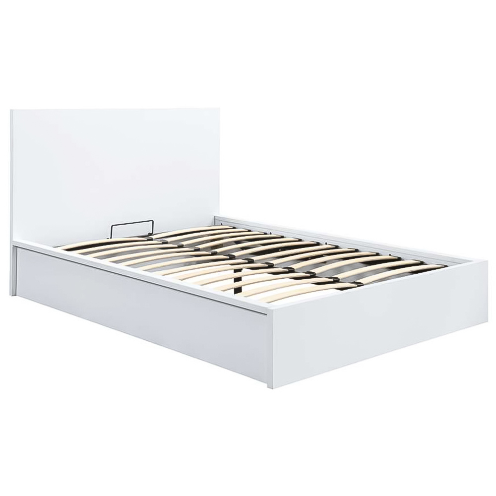 Oslo King Size White Ottoman Bed Image 2