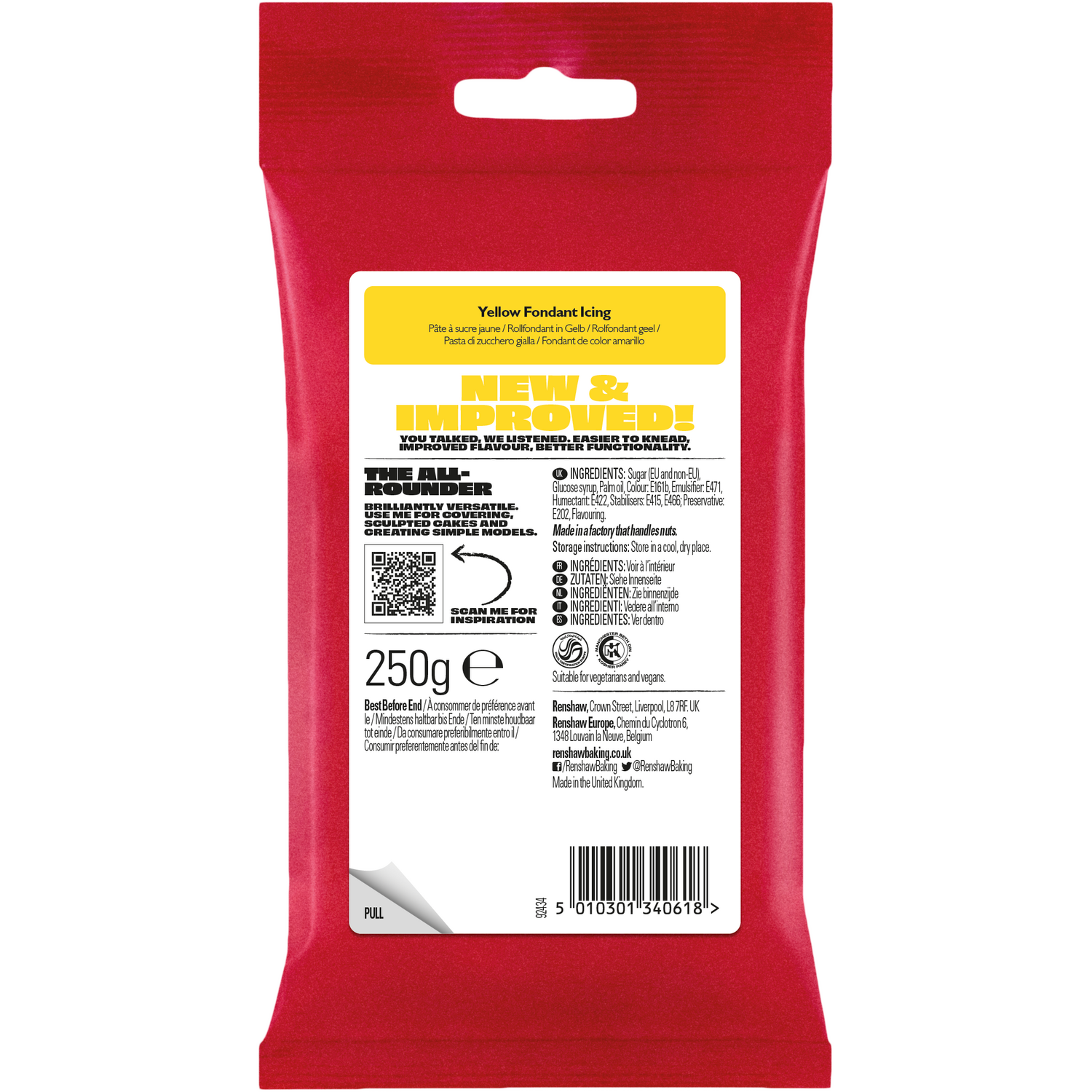 Renshaw Fondant Icing Yellow Image 2