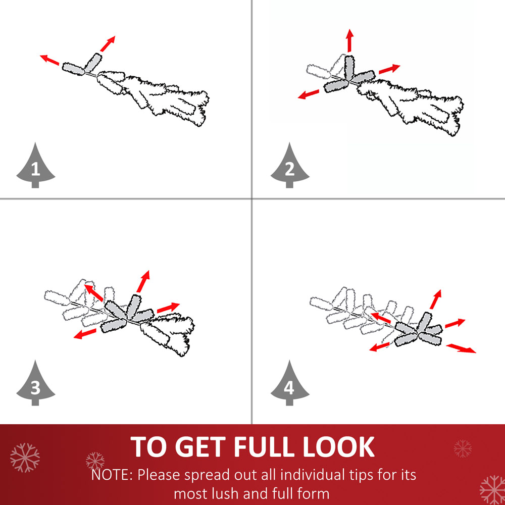 Everglow Fibre Optic Green Christmas Tree with Snowflakes 3ft Image 7