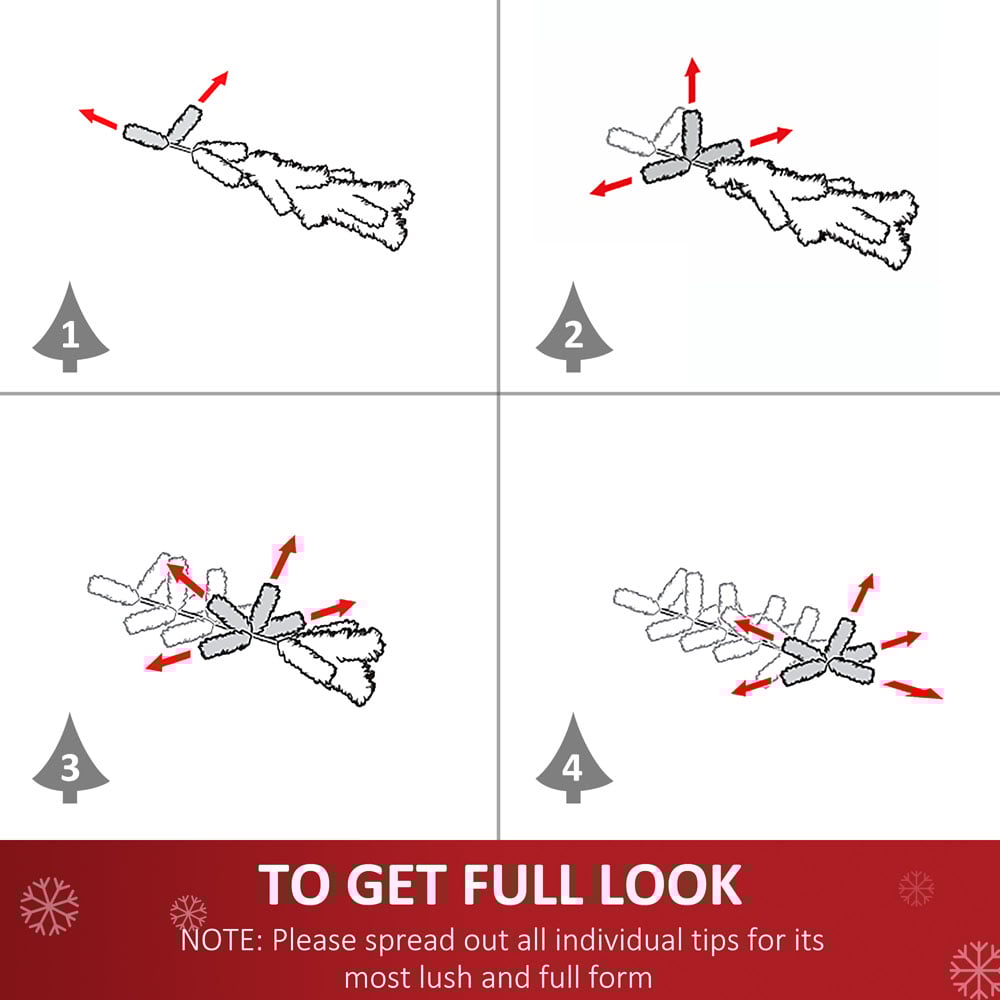 Everglow Snowflakes Lights Green Artificial Christmas Tree 4ft Image 7