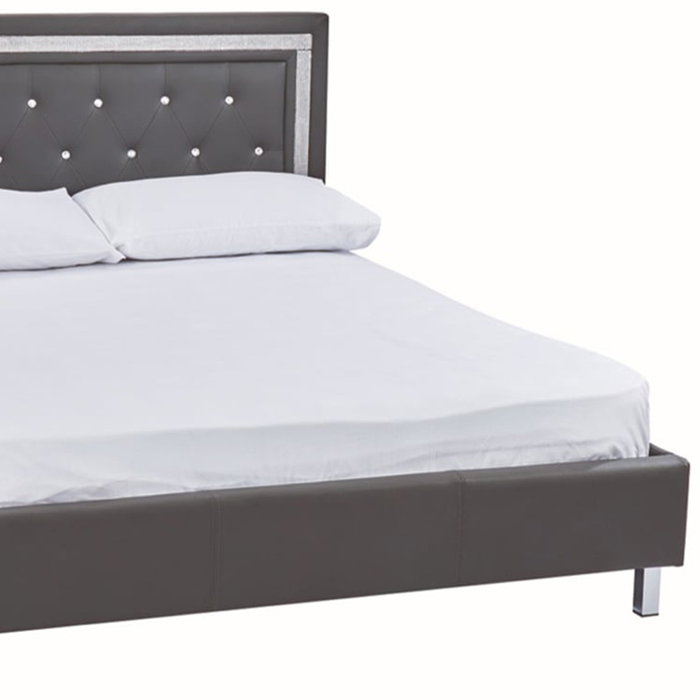 Crystalle 5.0 King Size Grey Bed Frame Image 3
