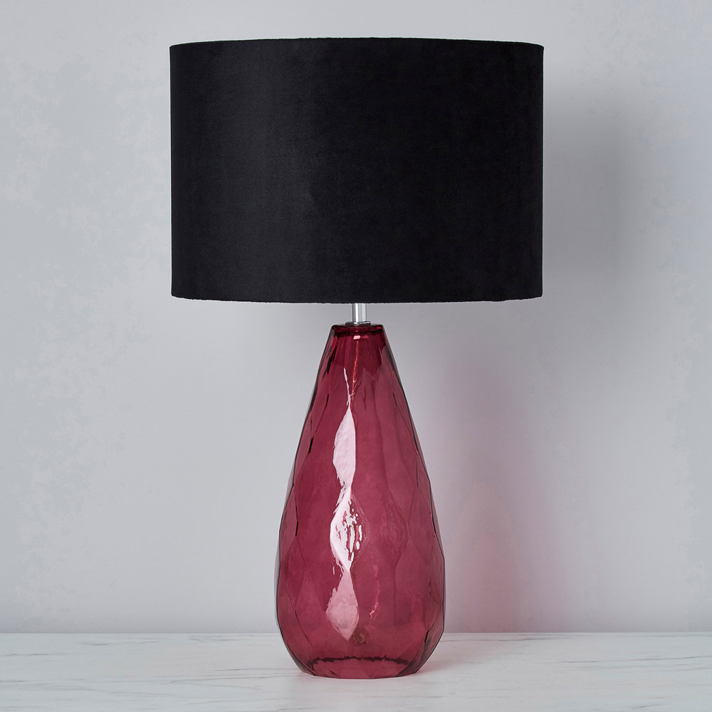 Inlight Wynter Plum Glass Table Lamp Image 2