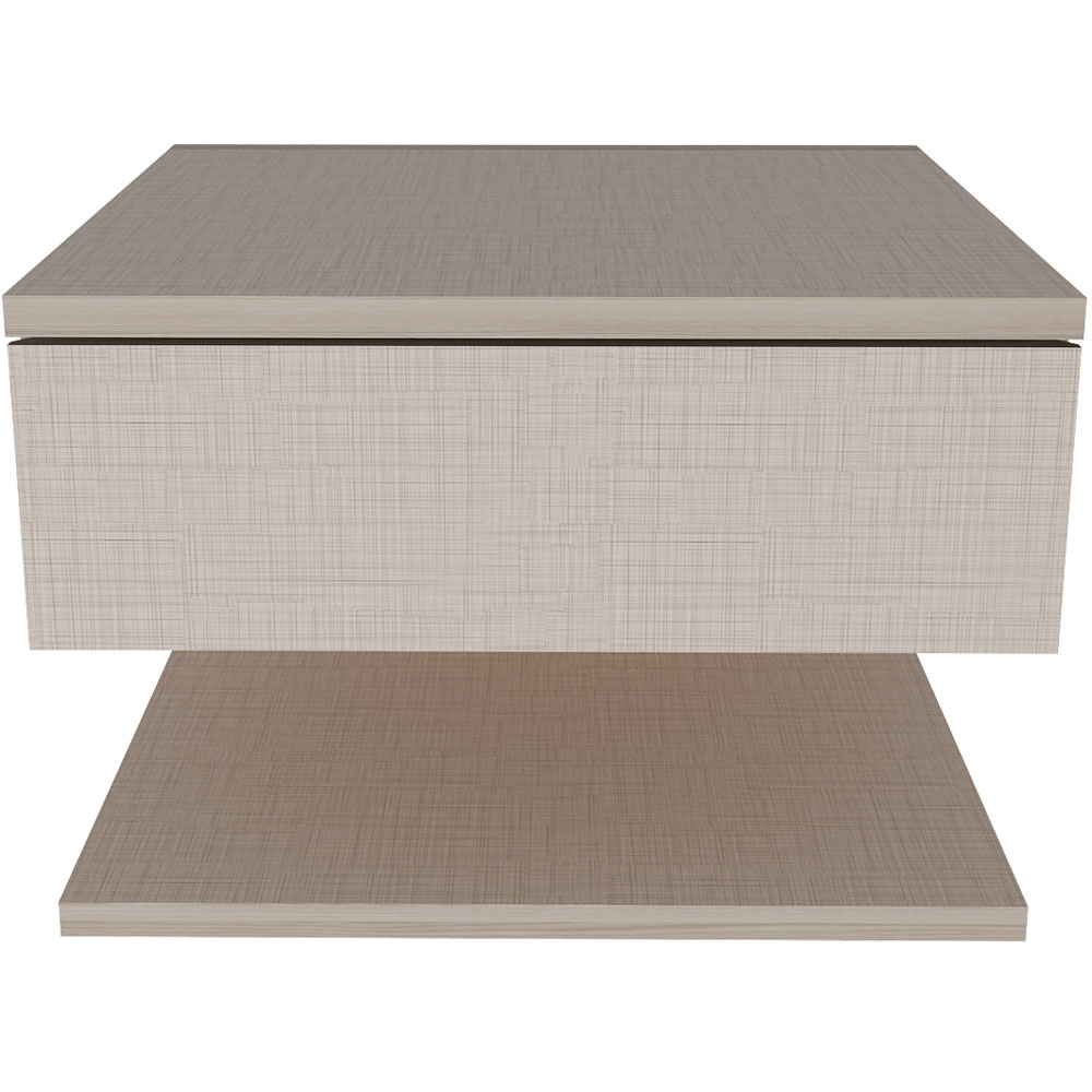 Decorotika Vivid White Minimalist Floating Nightstand Image 2